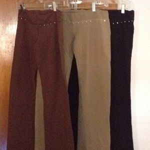Legging 3 pairs boot cut with rhinestones
